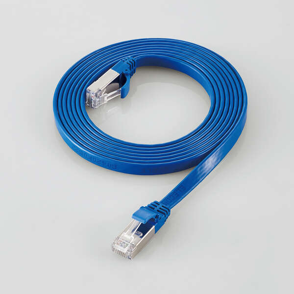 LANケーブル/CAT7準拠/フラット/2.0m/ブルー