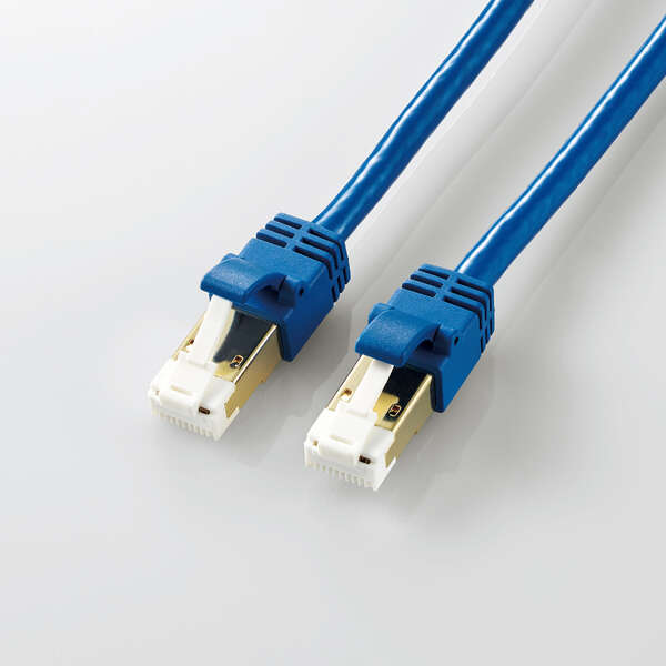 LANケーブル/CAT7準拠/爪折れ防止/やわらか/1.0m/ブルーメタリック