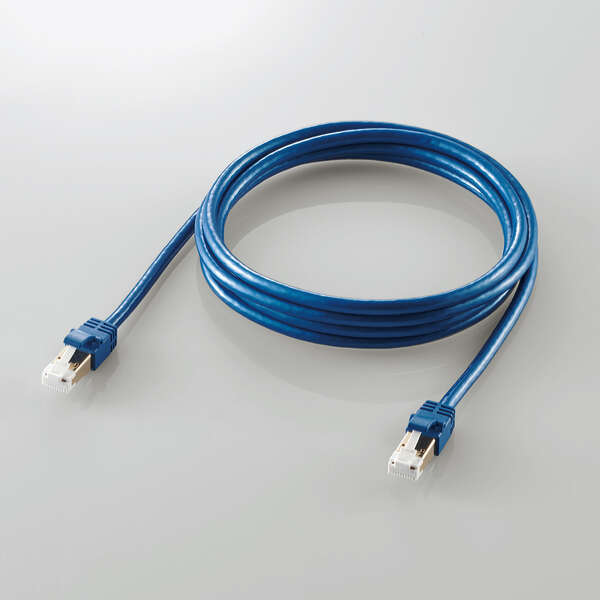 LANケーブル/CAT7準拠/爪折れ防止/やわらか/2.0m/ブルーメタリック