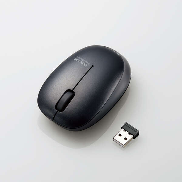 マウス/無線2.4GHz/BlueLED/3ボタン/Sサイズ/抗菌/静音/子ども向け/ブラック
