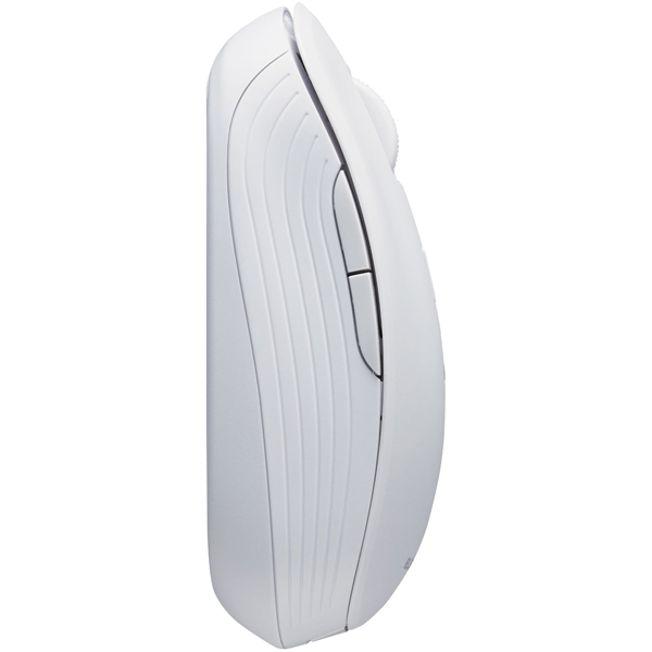 BlueLEDマウス/無線/5ボタン/静音/抗菌/ホワイト