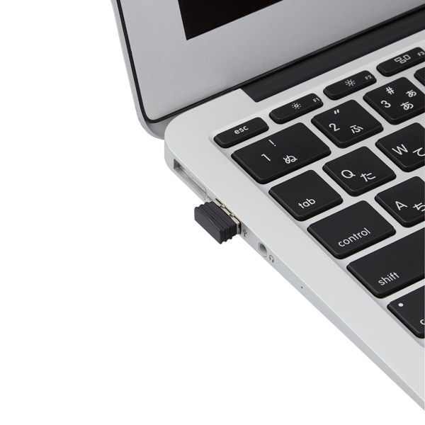 BlueLEDマウス/無線/5ボタン/静音/抗菌/ホワイト