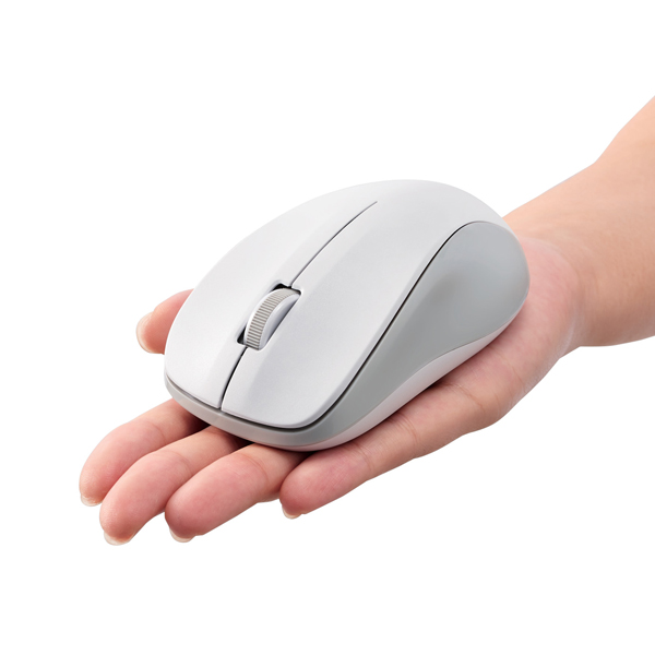 マウス/Bluetooth/IR LED/3ボタン/Mサイズ/抗菌/静音/ホワイト