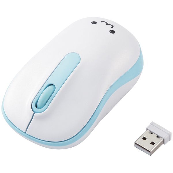 無線マウス/光学式/Mサイズ/抗菌/ブルー