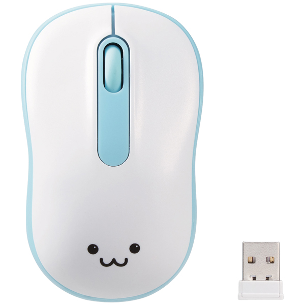 無線マウス/光学式/Mサイズ/抗菌/ブルー