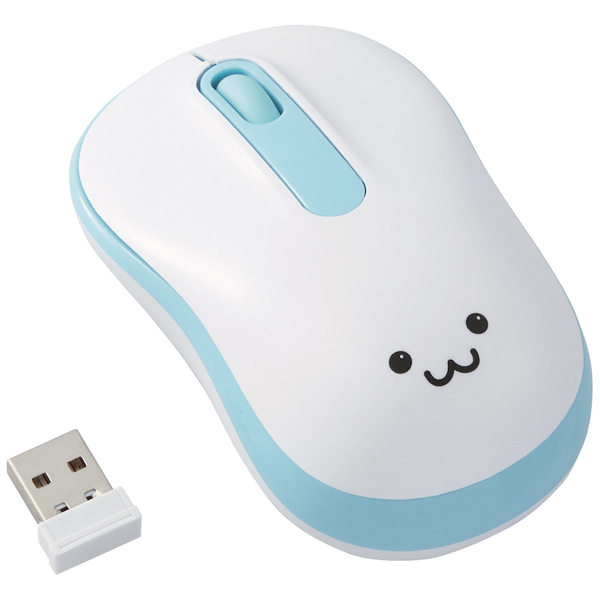 無線マウス/光学式/Mサイズ/抗菌/ブルー