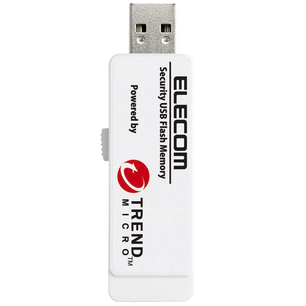 セキュリティ機能付USBメモリー(トレンドマイクロ)/64GB/1年ライセンス/USB3.0