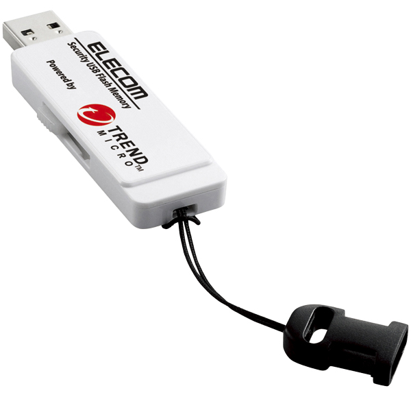 セキュリティ機能付USBメモリー(トレンドマイクロ)/64GB/1年ライセンス/USB3.0