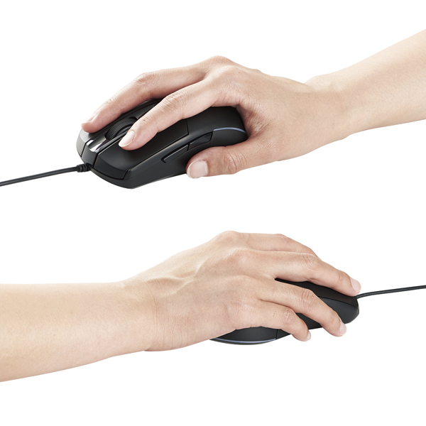 ゲーミングマウス/光学式/8000万回耐久スイッチ/6200dpi/5ボタン/有線/ブラック