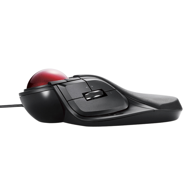 トラックボールマウス/大玉/8ボタン/チルト機能/有線/ブラック