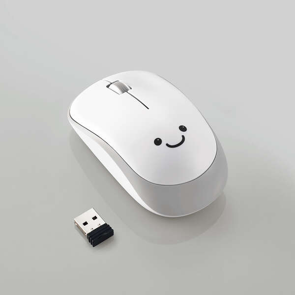 IRマウス/ENELOシリーズ/無線/3ボタン/省電力/抗菌/ホワイト
