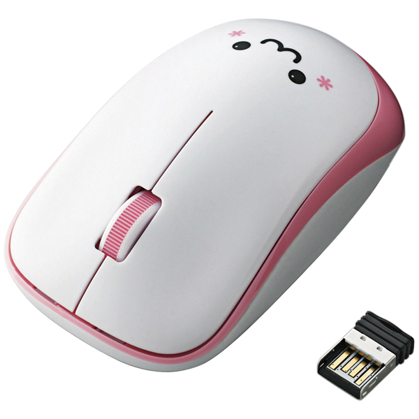 IRマウス/ENELOシリーズ/静音ボタン/無線/3ボタン/省電力/ピンク