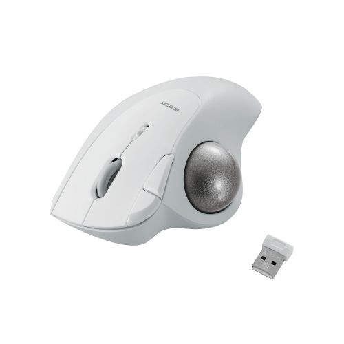 トラックボールマウス/IST/36mmボール/親指/人工ルビー支持/無線2.4GHz/5ボタン/ホワイト