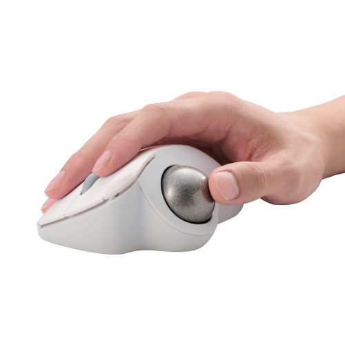 トラックボールマウス/IST/36mmボール/親指/人工ルビー支持/無線2.4GHz/5ボタン/ホワイト
