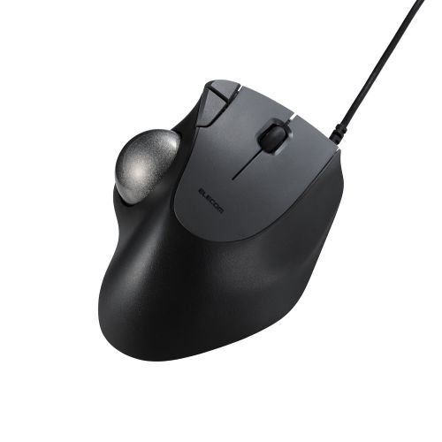 トラックボールマウス/IST/36mmボール/親指/人工ルビー支持/有線/5ボタン/ブラック