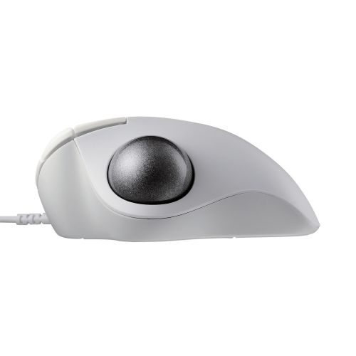 トラックボールマウス/IST/36mmボール/親指/人工ルビー支持/有線/5ボタン/ホワイト