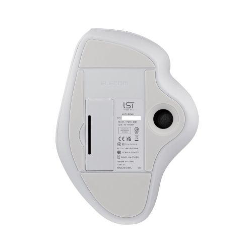 トラックボールマウス/IST/36mmボール/親指/ベアリング支持/Bluetooth/5ボタン/ホワイト