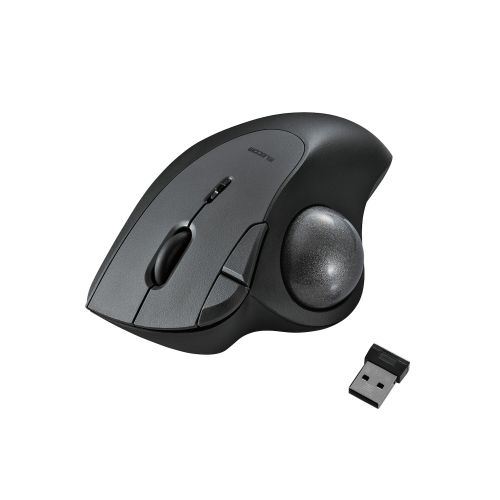 トラックボールマウス/IST/36mmボール/親指/ベアリング支持/無線2.4GHz/5ボタン/ブラック