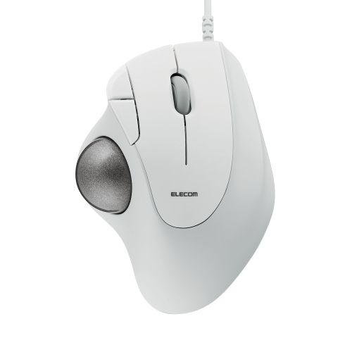 トラックボールマウス/IST/36mmボール/親指/ベアリング支持/有線/5ボタン/ホワイト