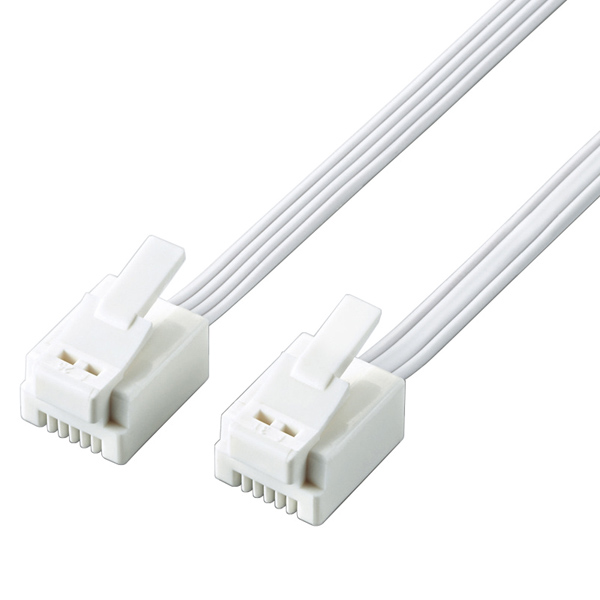 モジュラーケーブル/爪折れ防止/20m/ホワイト
