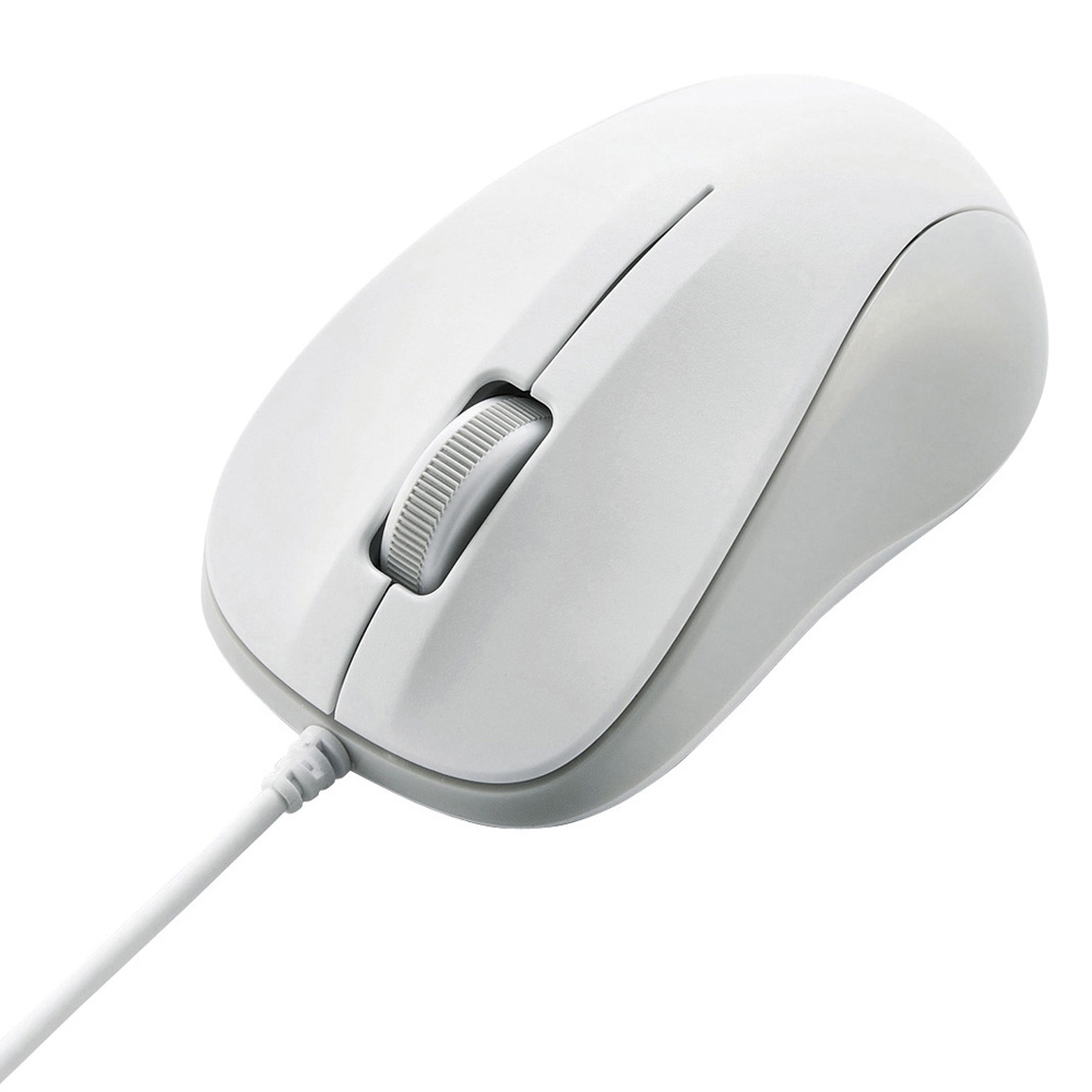 法人向けマウス/USB光学式有線マウス/3ボタン/Sサイズ/EU RoHS指令準拠/ホワイト