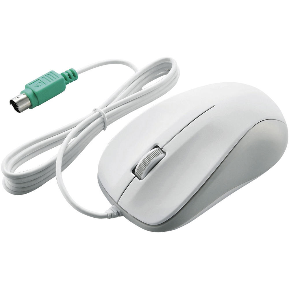 法人向けマウス/PS2光学式有線マウス/3ボタン/Mサイズ/EU RoHS指令準拠/ホワイト