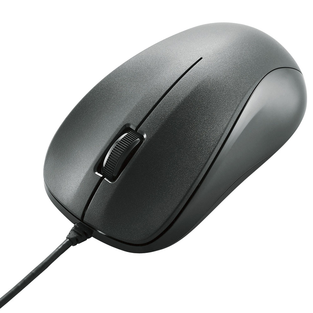 法人向けマウス/USB光学式有線マウス/3ボタン/Mサイズ/EU RoHS指令準拠/ブラック