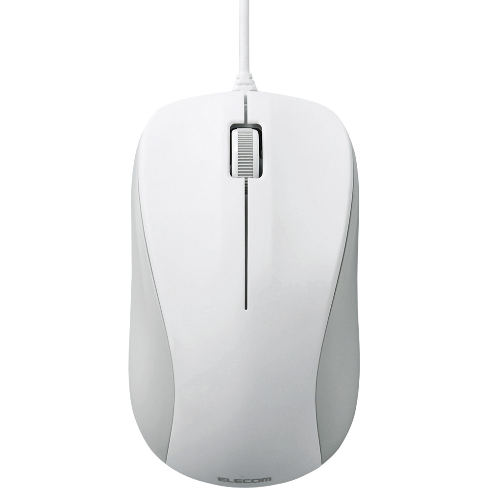 法人向けマウス/USB光学式有線マウス/3ボタン/Mサイズ/EU RoHS指令準拠/ホワイト