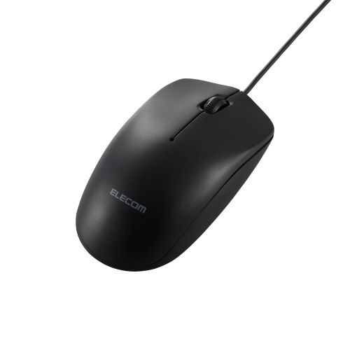 法人向けマウス/有線光学式マウス/Type-C/3ボタン/環境配慮パッケージ/ブラック