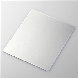 レーザー&光学式マウス対応 メタリックマウスパッド(メタリックシルバー)