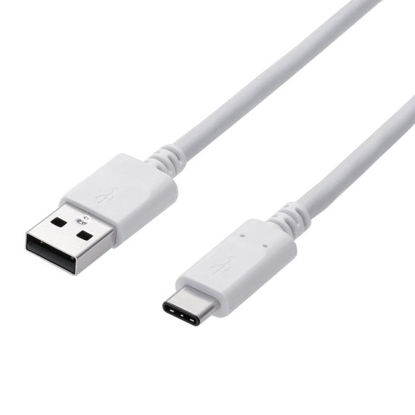 スマートフォン用USB2.0ケーブル/USB(A-C)/認証品/0.15m/ホワイト