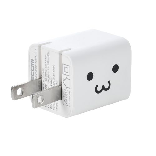 AC充電器/USB充電器/USB PD/30W/USB-C1ポート/しろちゃん