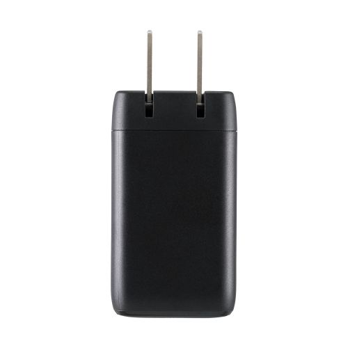 ノートPC用ACアダプター/USB充電器/USB PD/67W/USB-C×2/USB-A×1/スイングプラグ/ブラック