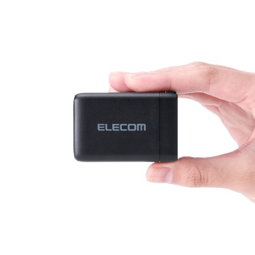 ノートPC用ACアダプター/USB充電器/USB PD/67W/USB-C×2/USB-A×1/スイングプラグ/ブラック