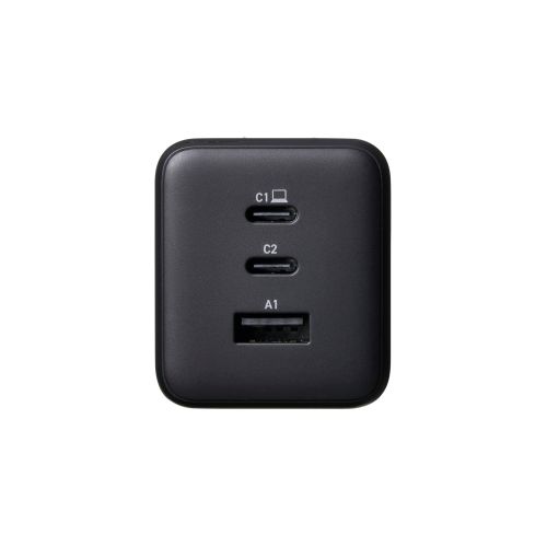 ノートPC用ACアダプター/USB充電器/USB PD/100W/USB-C×2/USB-A×1/スイングプラグ/ブラック