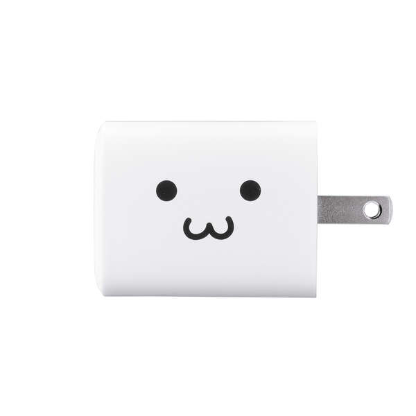 AC充電器/スマホ・タブレット用/USB PD/45W/USB-C×1/USB-A×1/スイングプラグ/しろちゃん