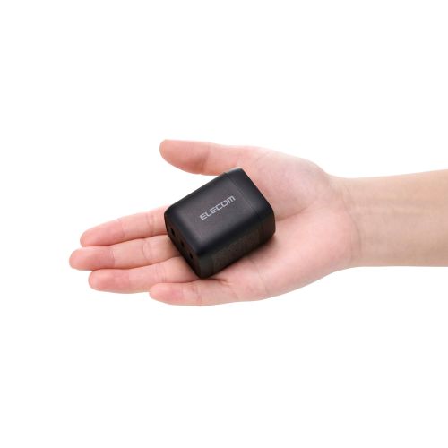 ノートPC用ACアダプター/USB充電器/USB PD/67W/自動分配/USB-C×3/スイングプラグ/ブラック