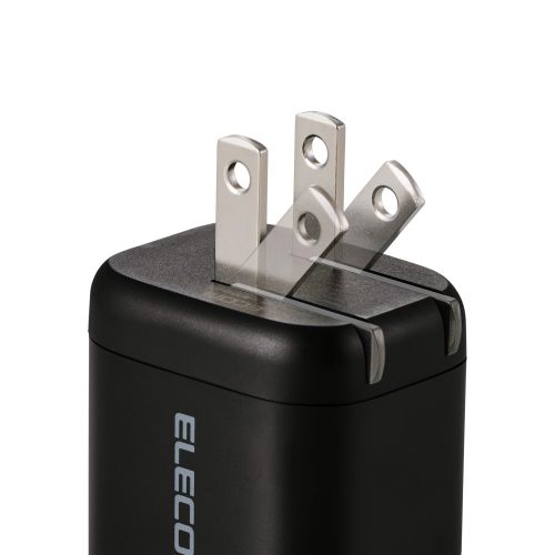 AC充電器/スマホ・タブレット用/USB PD/33W/USB-C/USB-A/スイングプラグ/ブラック