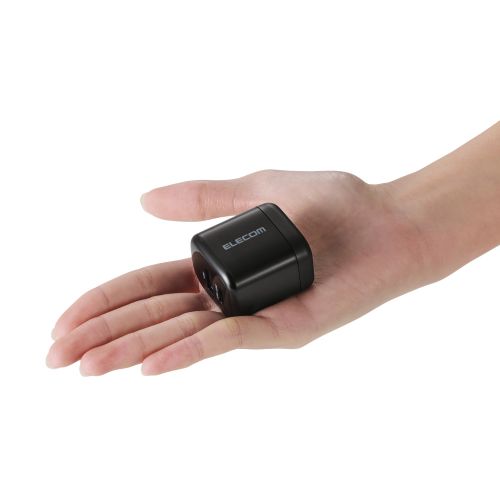 AC充電器/スマホ・タブレット用/USB PD/33W/USB-C/USB-A/スイングプラグ/ブラック