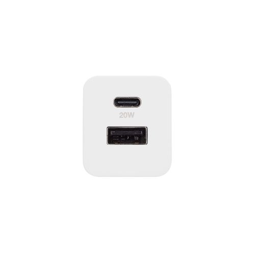 AC充電器/USB充電器/スマホ・タブレット用/USB PD対応/20W/USB-C/USB-A/スイングプラグ/ホワイト