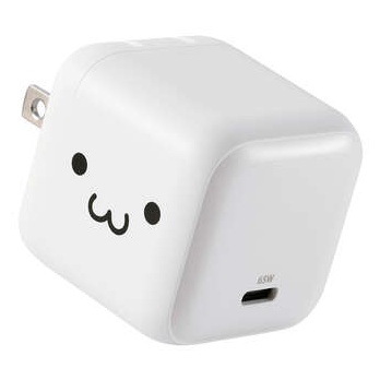 AC充電器/スマホ・タブレット用/USB PD/65W/USB-C/スイングプラグ/しろちゃん