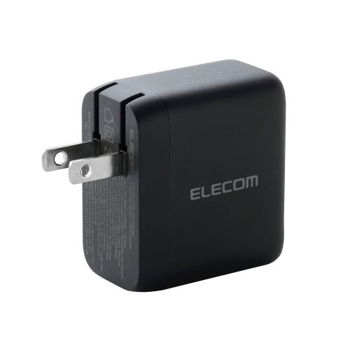 AC充電器/スマホ・タブレット用/AdjustCharge搭載/USB PD/70W/USB-C×2/USB-A/スイングプラグ/ブラック
