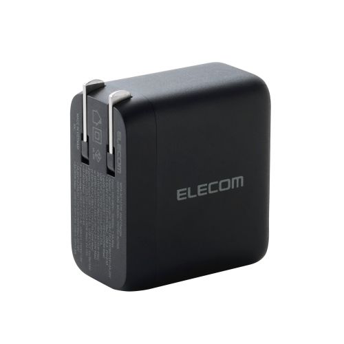 AC充電器/スマホ・タブレット用/AdjustCharge搭載/USB PD/70W/USB-C×2/USB-A/スイングプラグ/ブラック