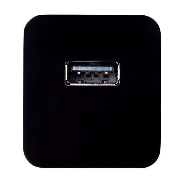 スマートフォン・タブレット用AC充電器/2.4A出力/USB-Aメス1ポート/Type-Cケーブル同梱(A-C)/1.5m/おまかせ充電搭載/ブラック