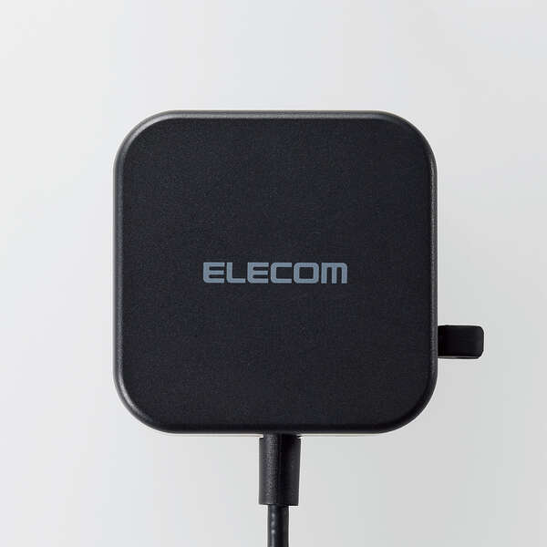 AC充電器/スマホ・タブレット用/2.4A出力/Type-C/USB-C/ケーブル一体型/1.5m/ブラック