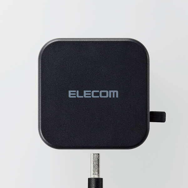 AC充電器/スマホ・タブレット用/2.4A出力/Type-C/USB-C/ケーブル同梱/1.5m/USB-Aメス1ポート/おまかせ充電搭載/ブラック