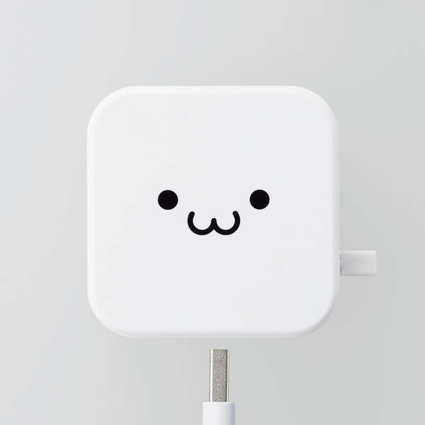 AC充電器/スマホ・タブレット用/2.4A出力/Type-C/USB-C/ケーブル同梱/1.5m/USB-Aメス1ポート/おまかせ充電搭載/ホワイトフェイス