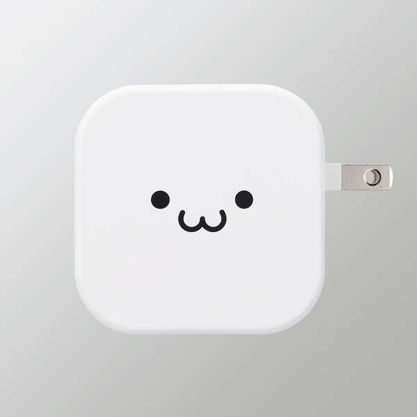 AC充電器/スマホ・タブレット用/USB Power Delivery準拠/20W+12W/USB-C1ポート/USB-A1ポート/ケーブル同梱/1.5m/ホワイトフェイス