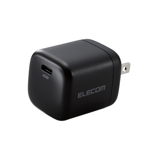 AC充電器/USB充電器/USB Power Delivery/45W/USB-C1ポート/スイングプラグ/ブラック