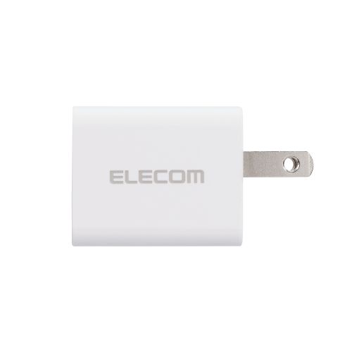 AC充電器/USB充電器/USB Power Delivery準拠/20W/USB-C2ポート/スイングプラグ/ホワイト